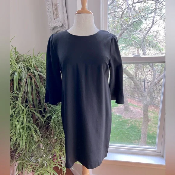 Chicos Black Bell Sleeve Dress Chicos Black Bell Sleeve Dress
